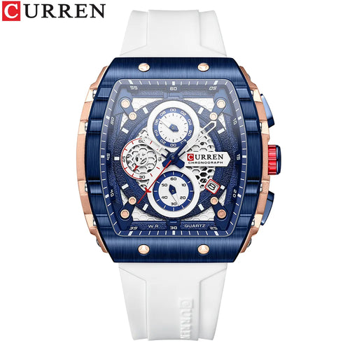 CURREN Top Brand Men's Watches Luxury Square Quartz Wristwatch