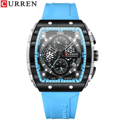 CURREN Top Brand Men's Watches Luxury Square Quartz Wristwatch