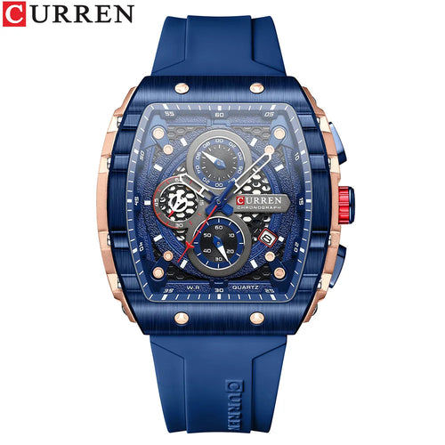 CURREN Top Brand Men's Watches Luxury Square Quartz Wristwatch