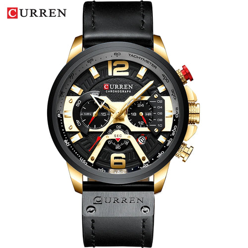 CURREN Casual Sport Watches for Men Top Brand Luxury Military Leather