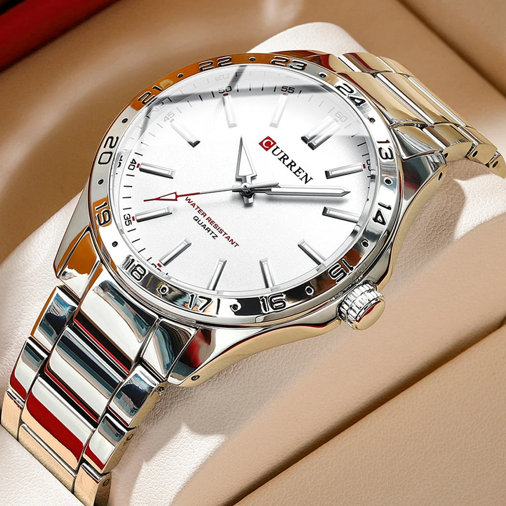 CURREN Men Fashion Ultra Thin Watches Simple Men Business Stainless