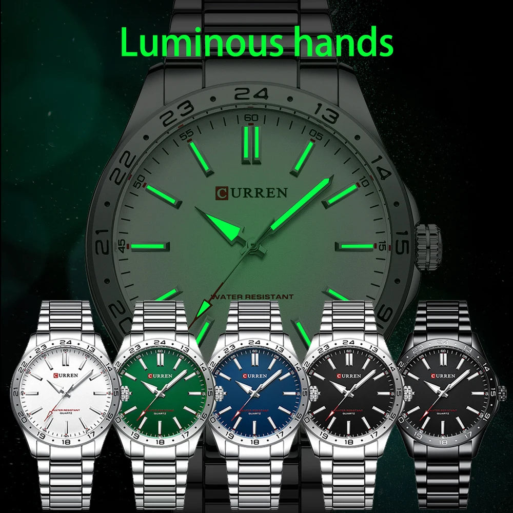 CURREN Men Fashion Ultra Thin Watches Simple Men Business Stainless