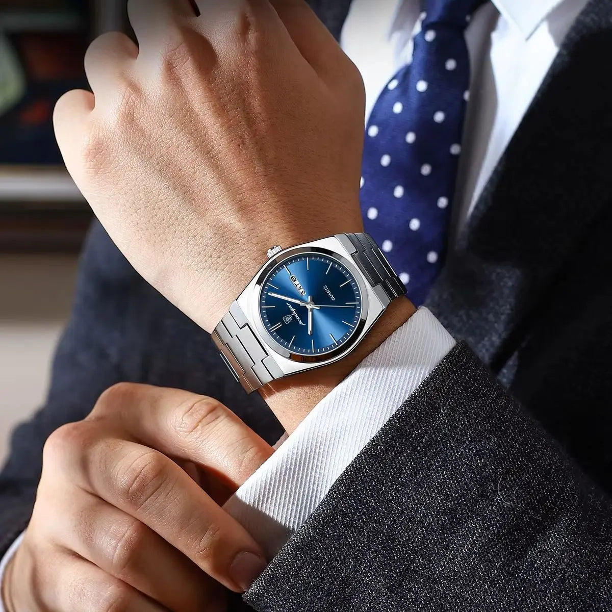 POEDAGAR Luxury Watches For Men Stainless Steel Waterproof Luminous
