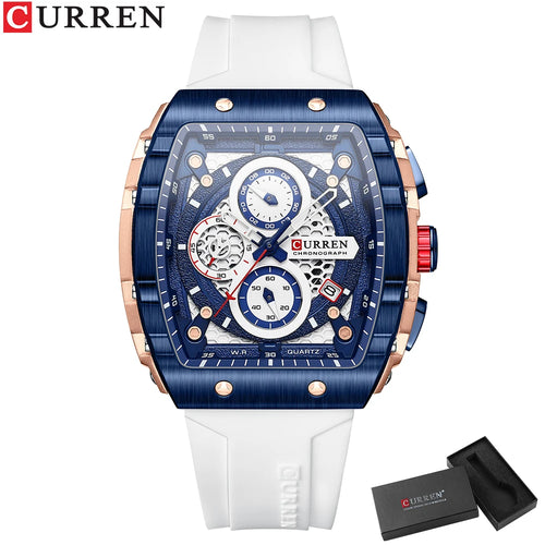CURREN Top Brand Men's Watches Luxury Square Quartz Wristwatch