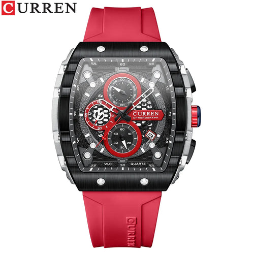CURREN Top Brand Men's Watches Luxury Square Quartz Wristwatch