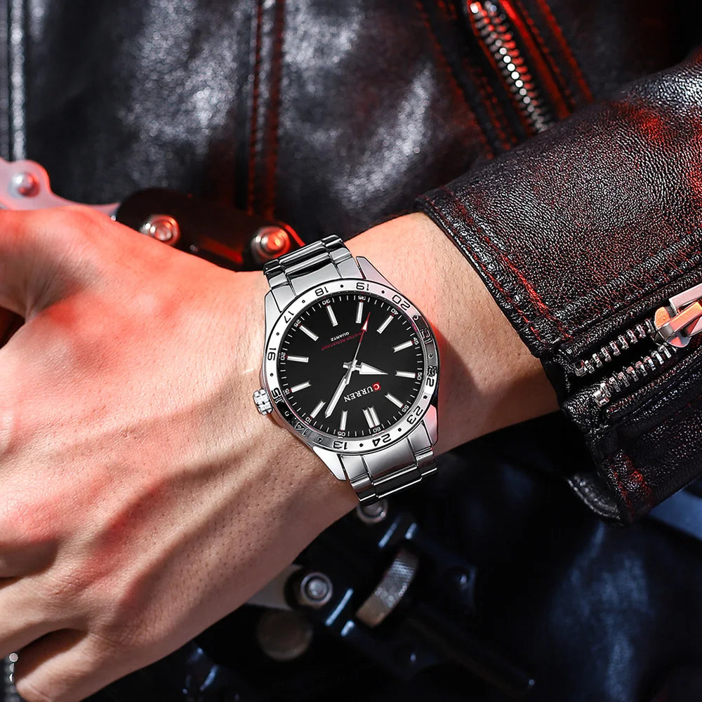 CURREN Men Fashion Ultra Thin Watches Simple Men Business Stainless