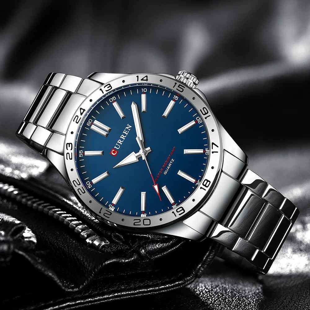 CURREN Men Fashion Ultra Thin Watches Simple Men Business Stainless