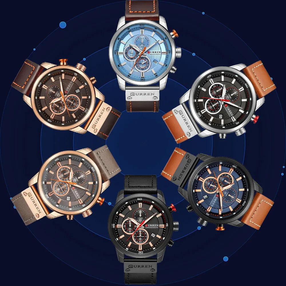 CURREN Fashion Date Quartz Men Watches Top Brand Luxury Male Clock
