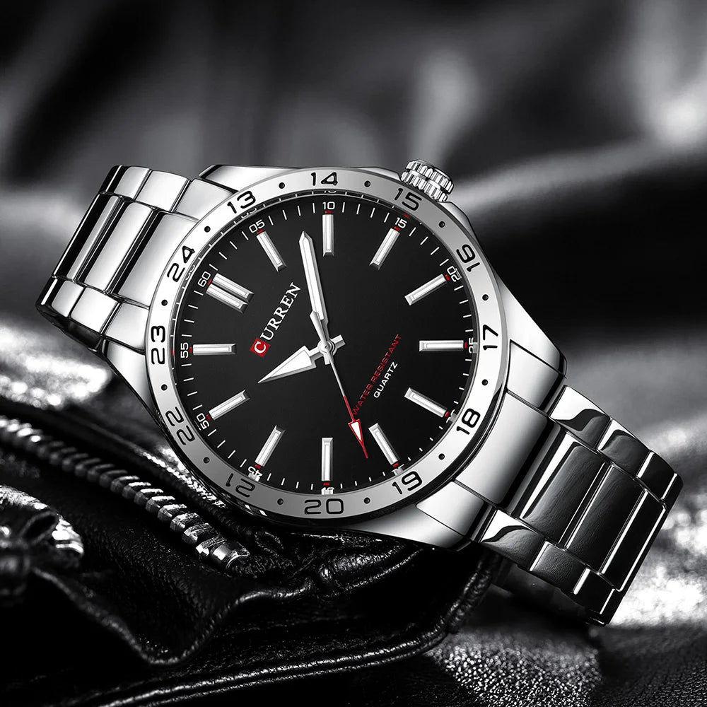 CURREN Men Fashion Ultra Thin Watches Simple Men Business Stainless