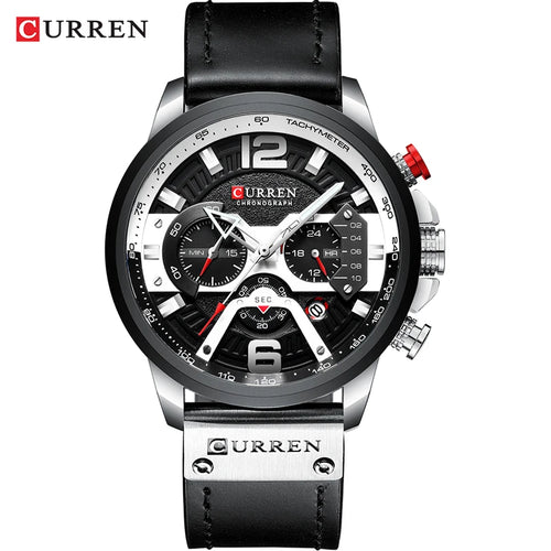 CURREN Casual Sport Watches for Men Top Brand Luxury Military Leather