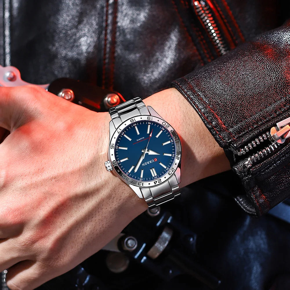 CURREN Men Fashion Ultra Thin Watches Simple Men Business Stainless